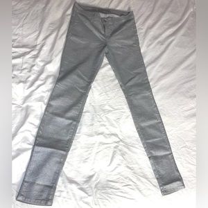 J Brand Silver Skinny Jeans